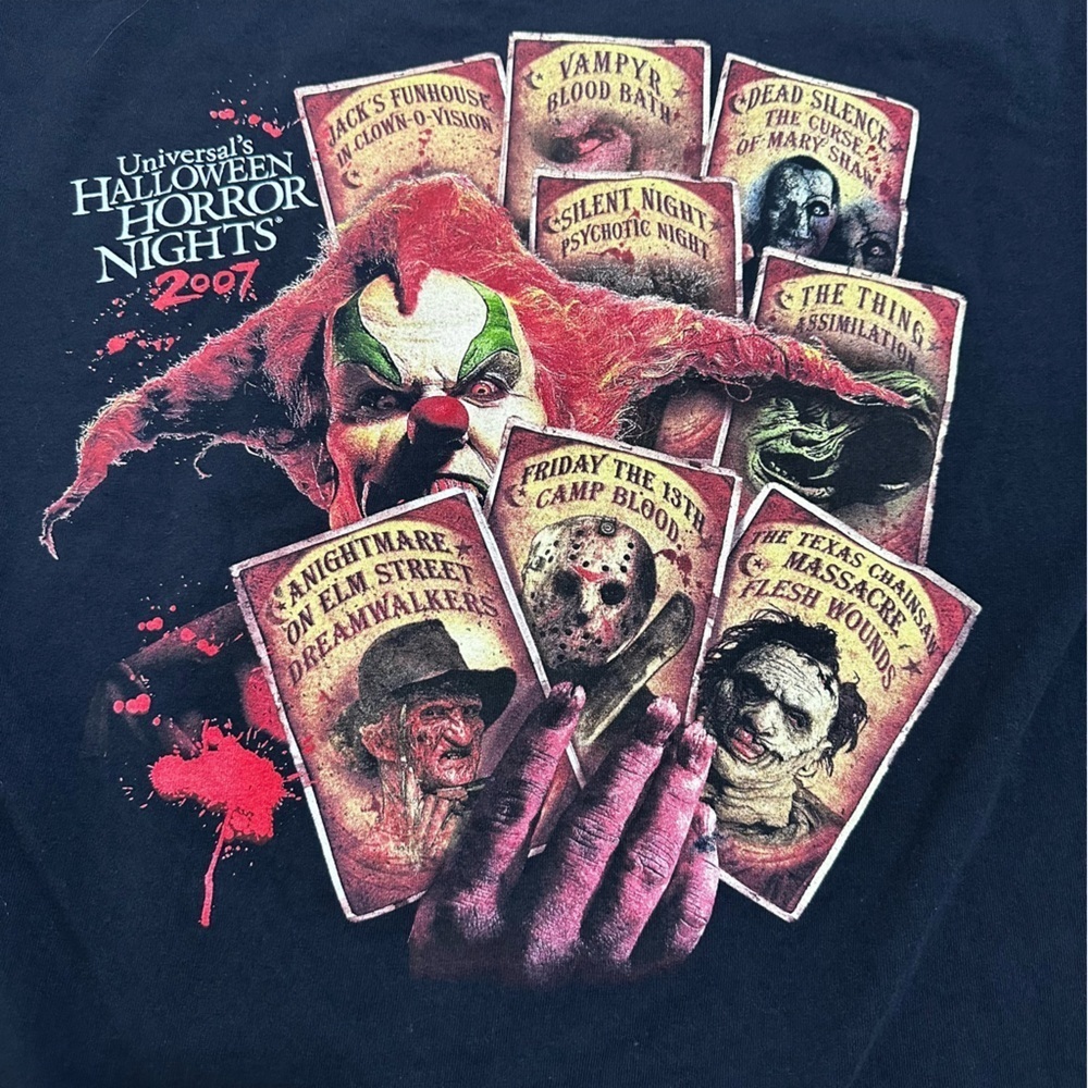 Vintage 2007 Universal Halloween Horror Nights Choose Thy Fear T-Shirt Size S - Picture 8 of 11